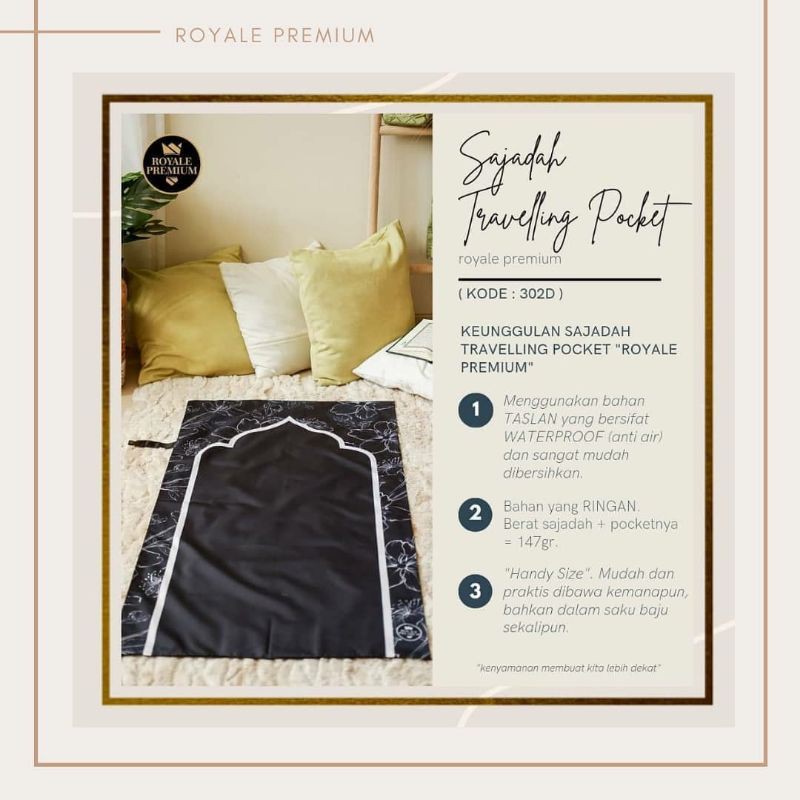 SAJADAH TRAVELLING POCKET ROYALE PREMIUM