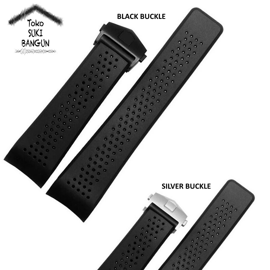 TALI JAM Tag Rubber Diving Sport Full Hole Watch Band Strap