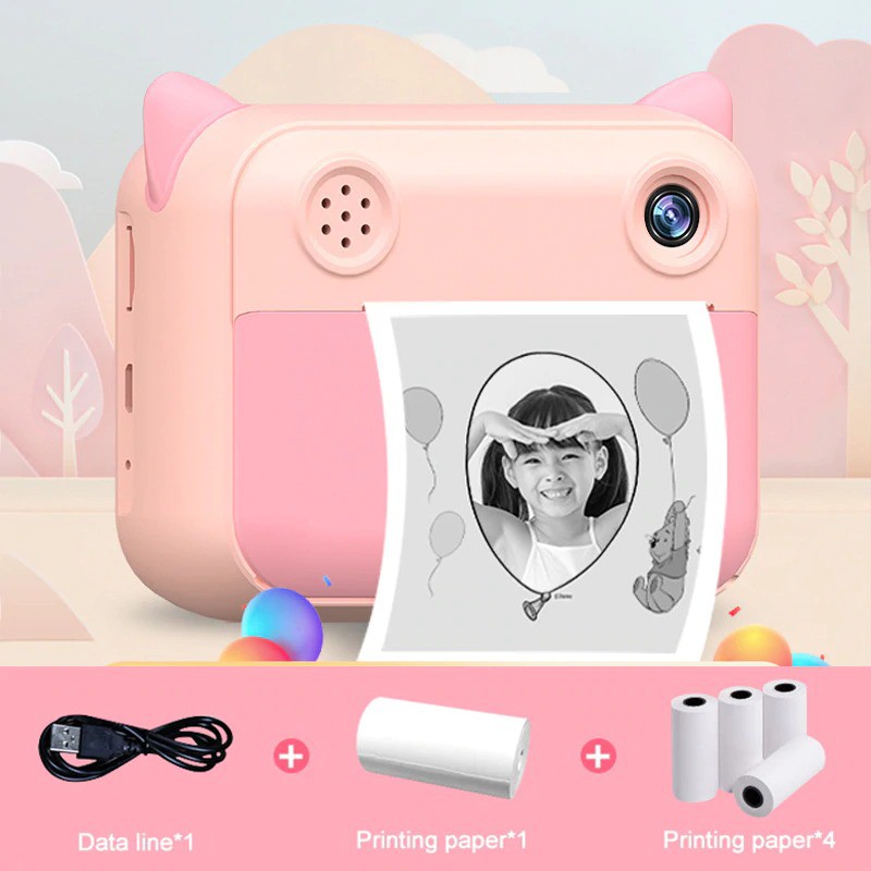 Jual Children Camera Instant Print Camera For Kids Instant Camera warna pink | Shopee Indonesia