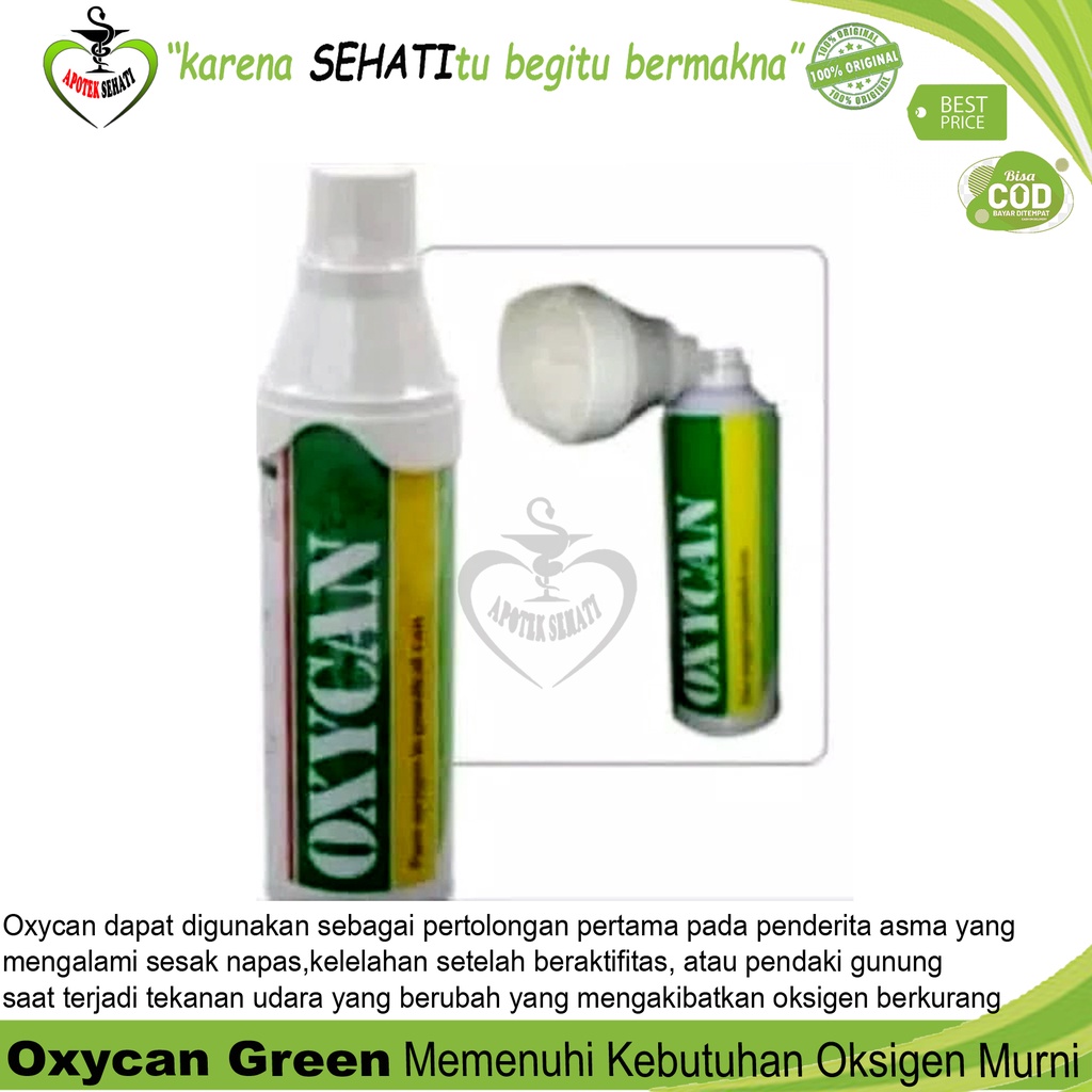 Oxycan Green Oksigen Portable 500cc Alat Bantu Pernafasan