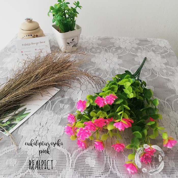bunga asoka mini/ bunga plastik/ rumput palsu/daun eukaliptus asoka-4