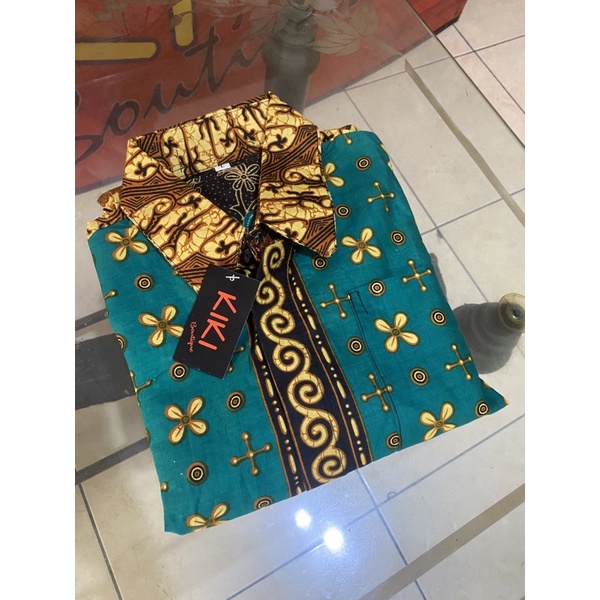 BATIK PRIA KEKINIAN BATIK PRIA LENGAN PANJANG BATIK HIJAU