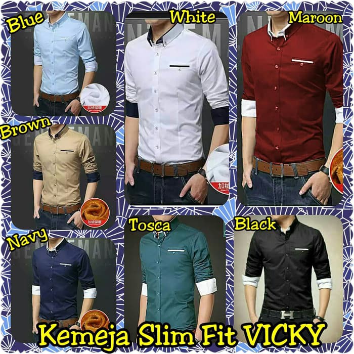 Kemeja Slim Fit VICKY New