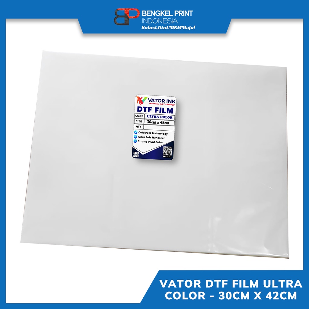 PET FILM DTF VATOR ULTRA COLOR 30CM x 42CM | 1 LEMBAR