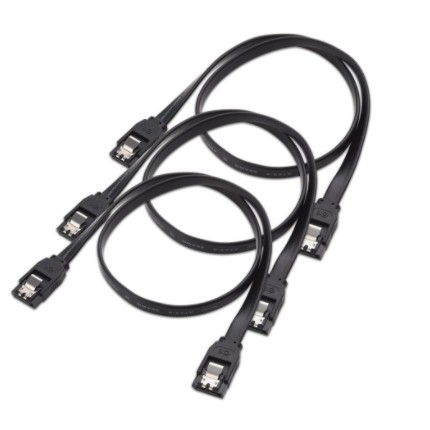 Kabel Serial Data sata 3 clip 6Gbps black - Cable data sata klip Pin Lock hitam