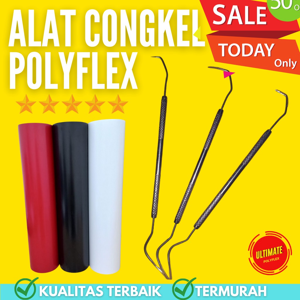 

Weeder Pick Hook Alat Congkelan Polyflex 3G Jet opaque Alat Cungkil Weeder Kupas Vinyl