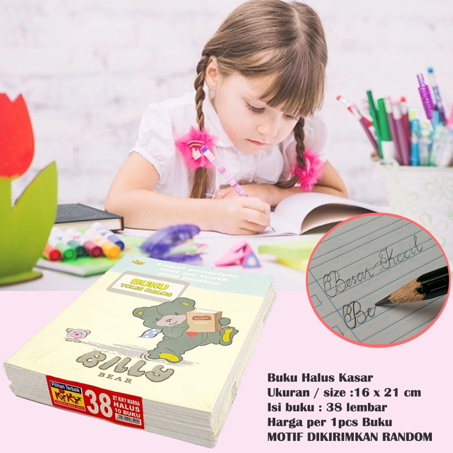 

Buku Tulis Sambung Halus Kasar Dan Kotak Isi 38 Lembar Kiky