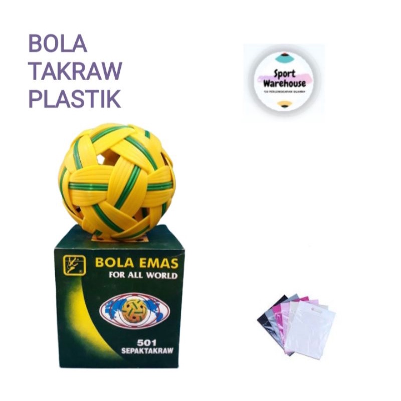 Bola Sepak Takraw Plastik Bola Emas Murah / Sepak Takraw