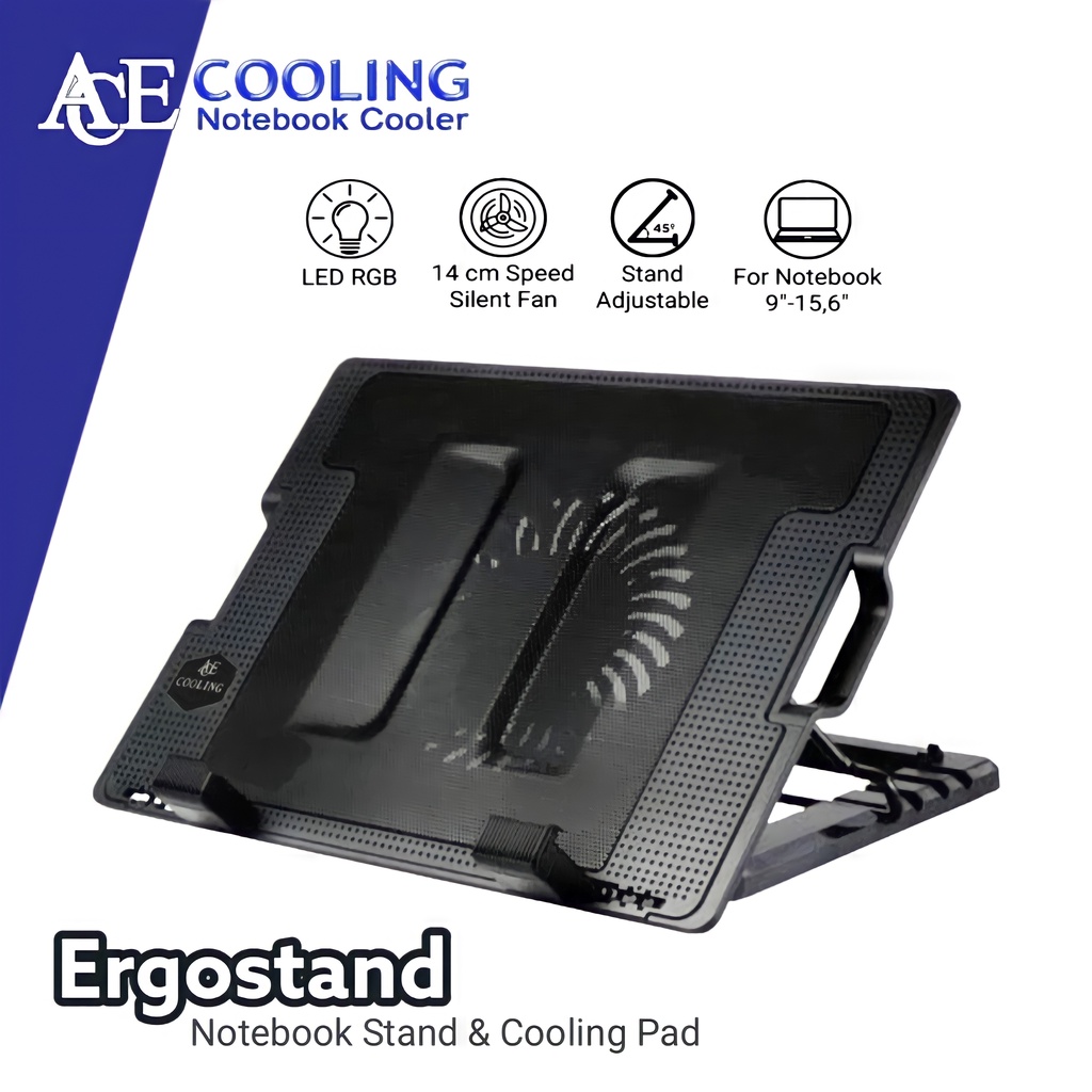 Kipas laptop Ace Cooling type ergostand high speed 15,6inch