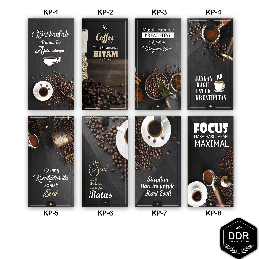DEKORASI DINDING KAMAR HIASAN DINDING POSTER WALL DECOR caffee poster kopi MOTIVASI BARISTA KP-