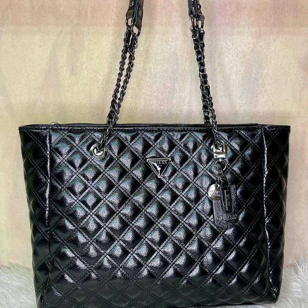GUESS Cessily Quilted Tote Bag