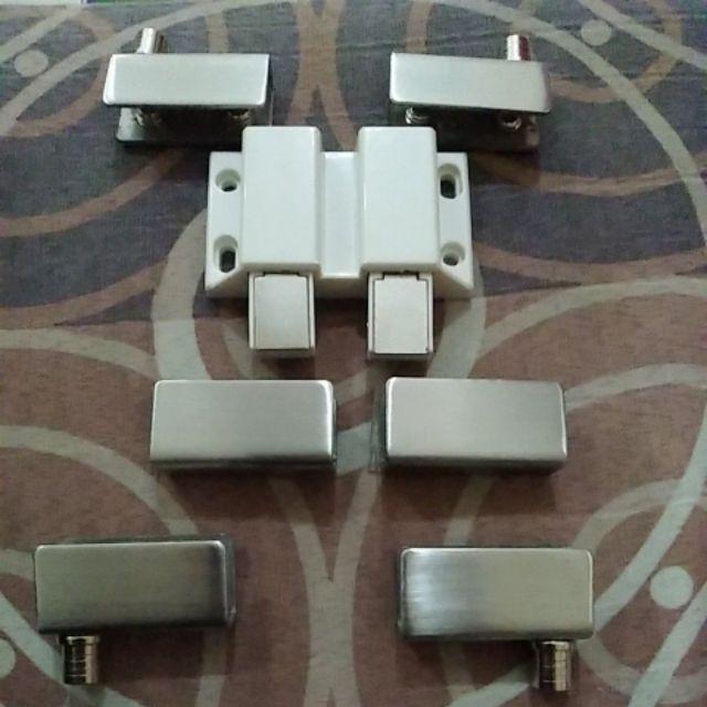 Engsel Pivot Double + Push Open Double 2 Pintu Kaca