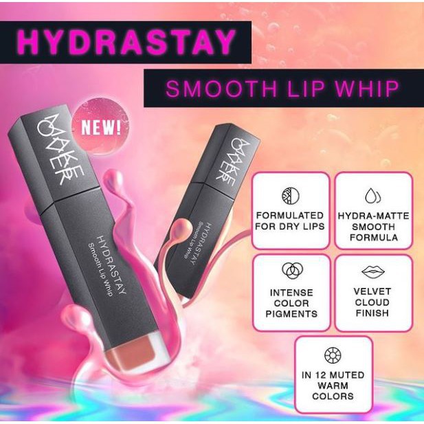 Make Over Hydrastay Smooth Lip Whip 6.5 gr Lipcream