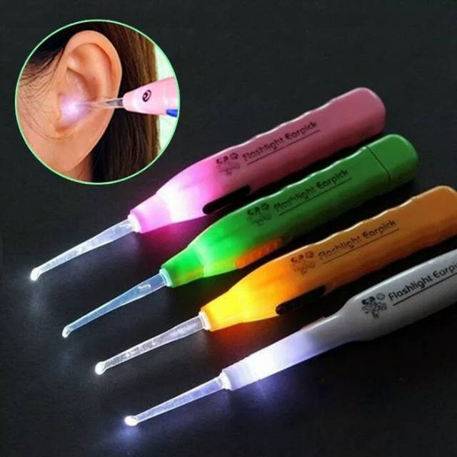 ⭐BAGUS⭐ PEMBERSIH TELINGA / KOREK KUPING LED / FLASHLIGHT EARPICK