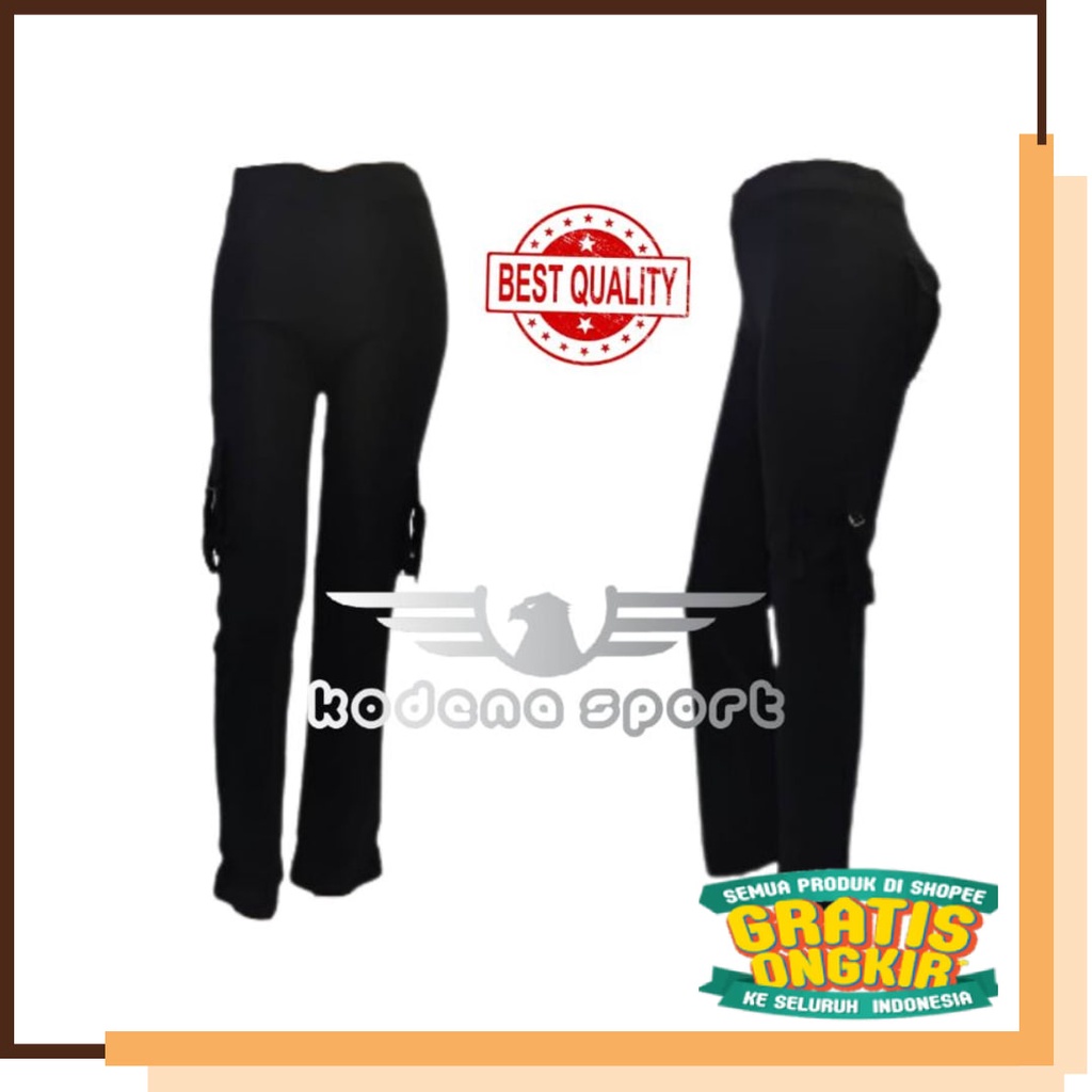 Warna Hitam Biru abu Grey MUda Gelap Pink Hijau Oren Merah / Celana Senam Kargo/Celana Senam PDL wan