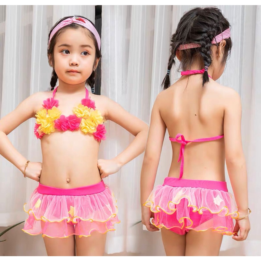 PAKAIAN BAJU RENANG BIKINI SET SWIMSUIT ANAK BAYI BALITA IMPOR LEMBUT