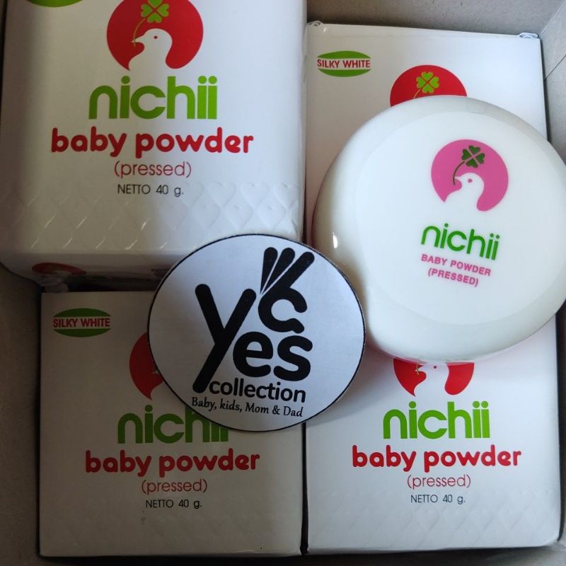 Nichii Baby Compact Powder Exp2026 Pressed Dewasa Remaja Bedak Wajah Muka Padat Bayi 40g Silky White