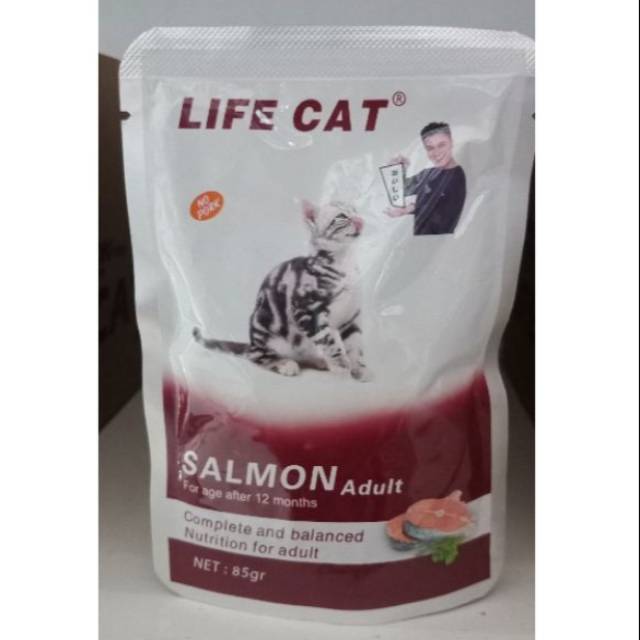 Life Cat Adult Salmon / Chicken Tuna 85gr pouch | lifecat wet food