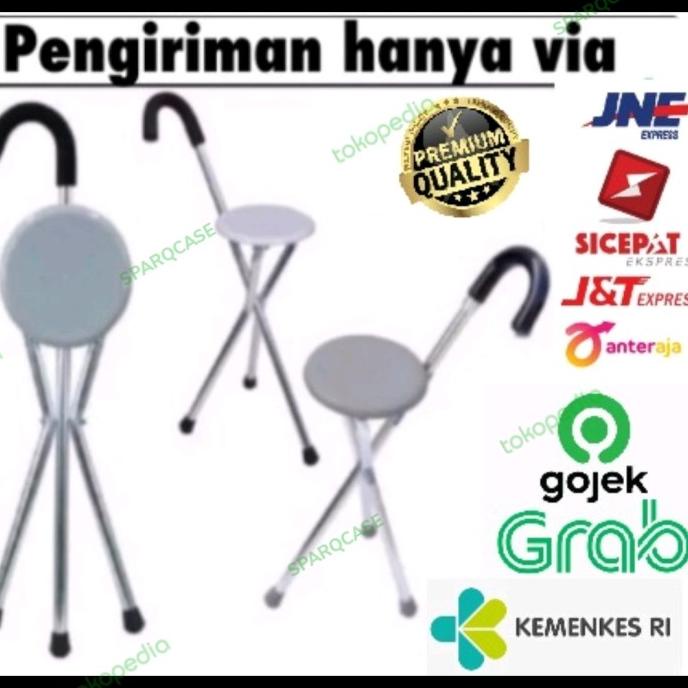Tongkat Duduk / Kursi Tongkat Jalan Lipat