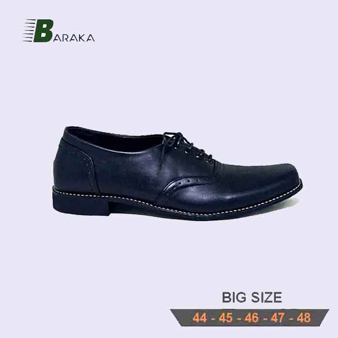 Sepatu Pantofel Pria Big Size 44 45 46 47 48  ZGB-BRX 02 Oxford Black - ORIGINAL sepatu formal cowo resmi ukuran jumbo