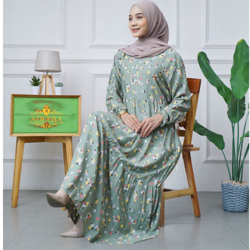 MOZA DRESS BY ADEBA • GAMIS RAYON MOTIF