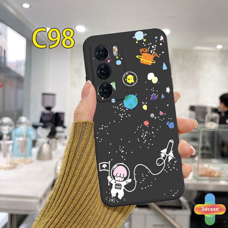 Case HP OPPO A15 A54 A5S A3S A16 A95 A7 A5 A9 A31 A53 2020 A12 A1K A55 A36 A76 A96 Reno 5 4 5F 4F 6 7 A57 A74 A15S A52 A11K A92 A35 A11 A93 A32 A72 A94 A53S F17 PRO A16S A12S A12E A33 Y20 Y12 5 5i C3 C25 C12 A12 Cute Moon Pattern Anti-fall Case