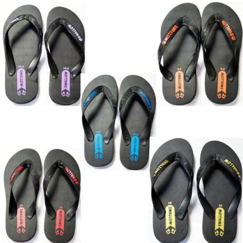 SANDAL JAPIT / JEPIT SWALLOW / HITAM POLOS MURAH