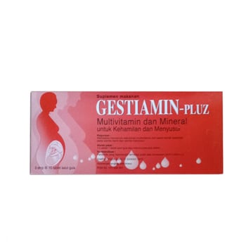 Gestiamin Pluz 1 Box isi 3 Strip 30 EXP NOV 2025 Tablet Vitamin dan Suplemen Nutrisi Ibu Hamil dan M