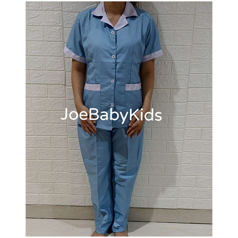 Carry Baju setelan seragam suster Warna Celana Panjang /Baju seragam suster polos warna / Baju serag
