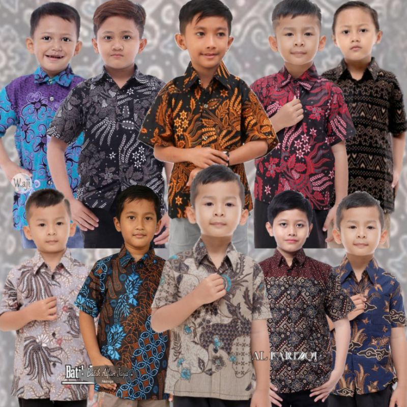 Kemeja batik anak lengan pendek usia 2-10th termurah dan berkualitas tinggi (realpict) dengan poto