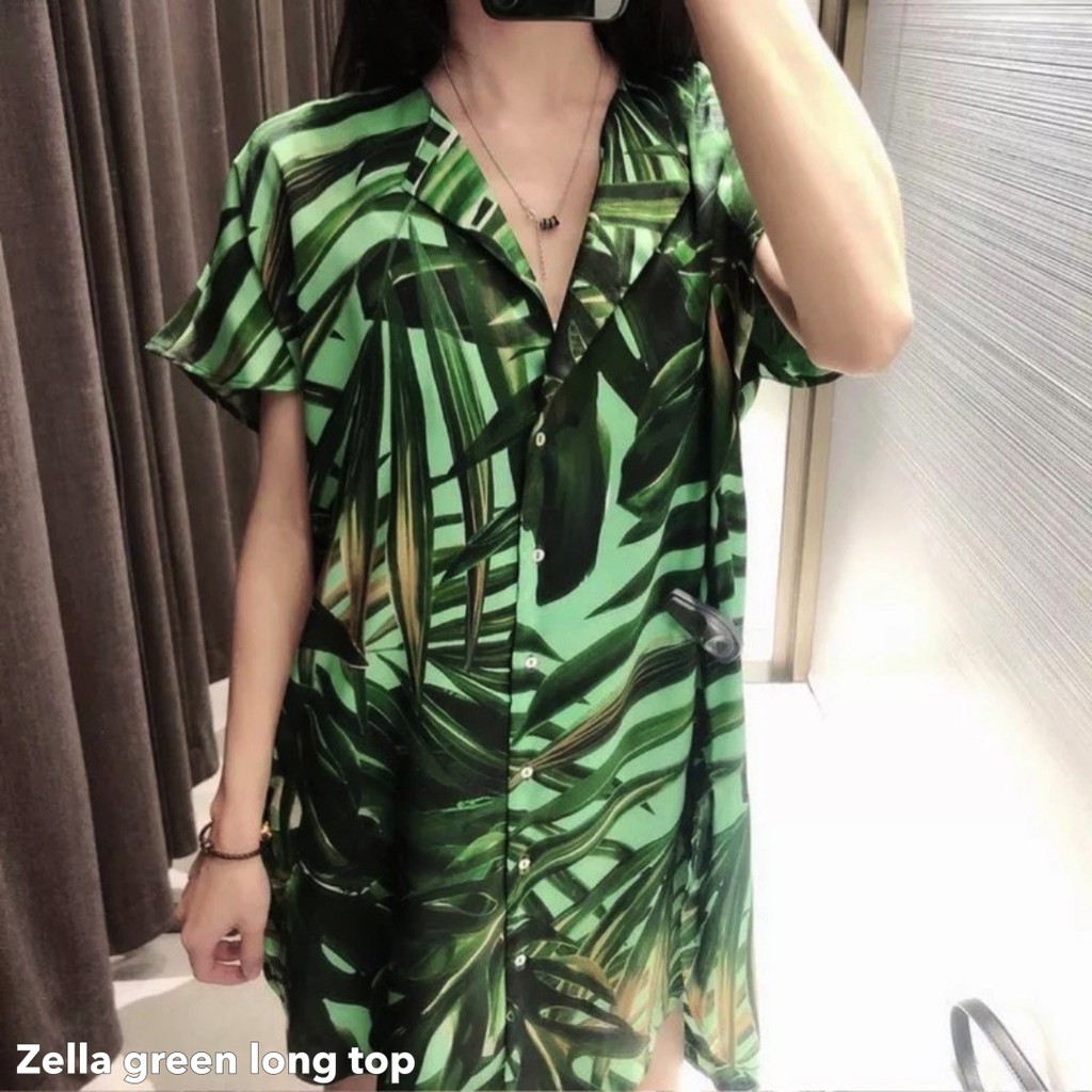 Zella green long top -Thejanclothes