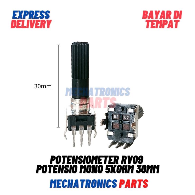 Potensiometer RV09 potensio Mono 5KOHM 30mm