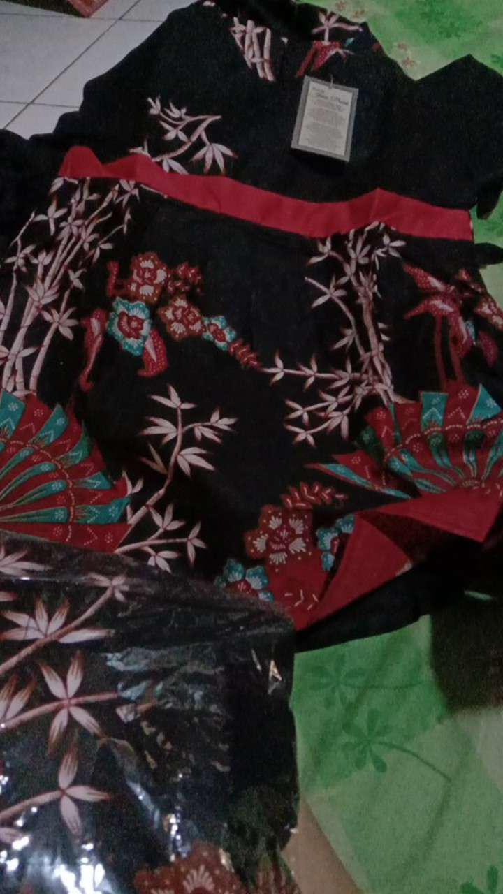 Batik Keluarga - Sania Ruffle Batik Couple Ori Ndoro Jowi Dnt Garansi Termurah Shopee - Kipas
