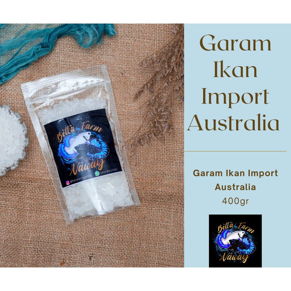 Garam Ikan Cupang Import Australia/ Garam Ikan Hias / Garam Ikan Koi / Garam Ikan Murah Premium 400g
