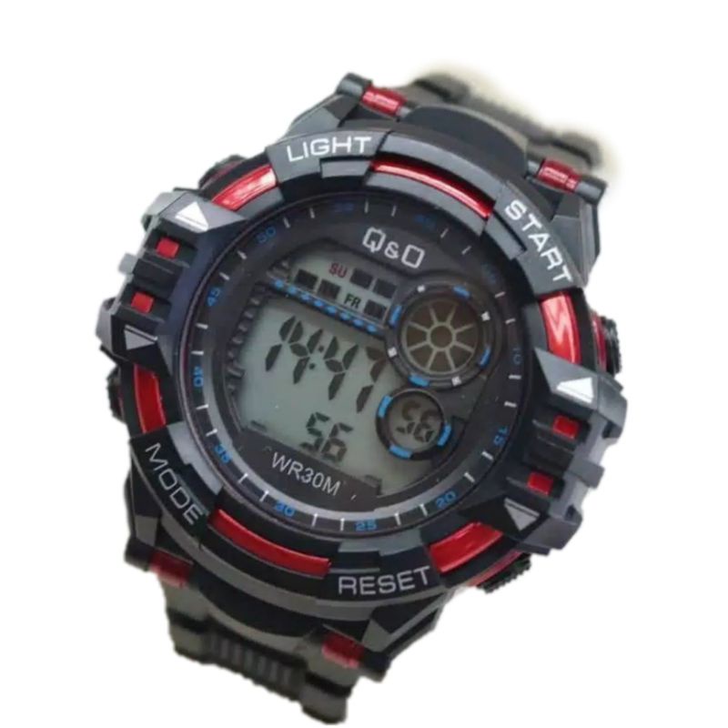 Terima Cod)Jam Tangan Pria Fashion QO Sport Water Strap Rubber(Dikirim Dari Jakarta)