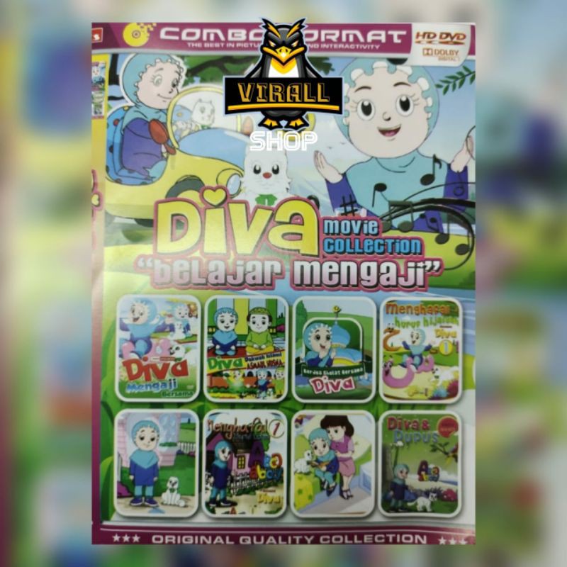 KASET FILM KARTUN ANAK " DIVA BELAJAR MENGAJI "