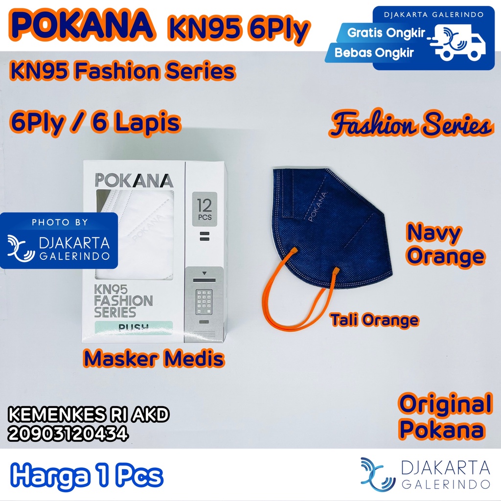 Masker POKANA KN95 6PLY Fashion Series Adult / Dewasa - Medical Mask / Masker Medis Fashion