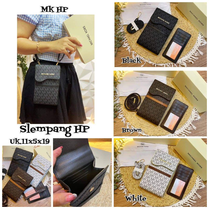 BEST SELLER tas hpo sling bag phone import set card holder tempat kartu free box