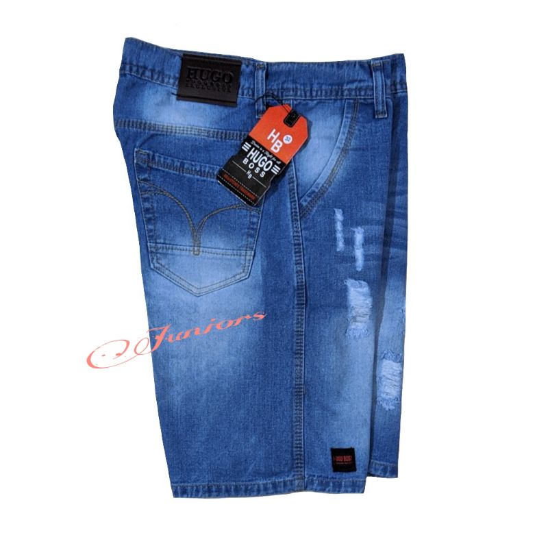 CELANA JEANS PENDEK SOBEK SLETING HUGO