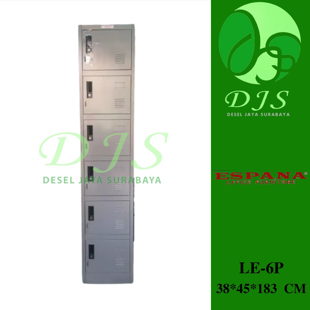 Loker Besi 6 Pintu Type Le-6p Merk Espana - Locker Besi 6 Pintu