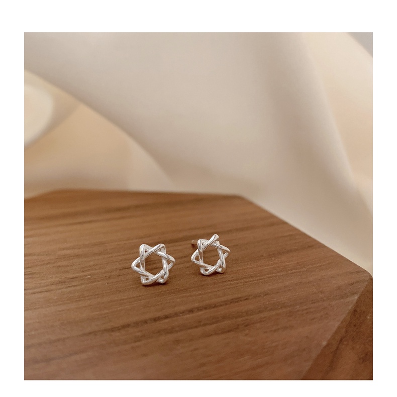 Anting Stud Mini Bahan S925 Silver Gaya Korea Untuk Perhiasan Pelajar