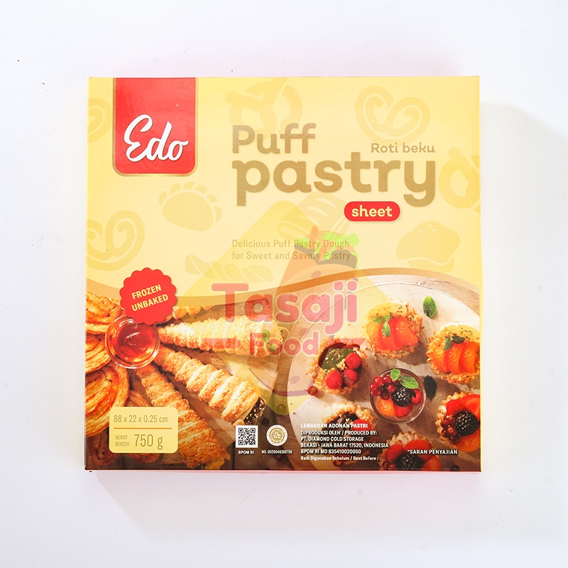 Edo Puff Pastry 750 gr Kulit Pastry Zuppa Frozen