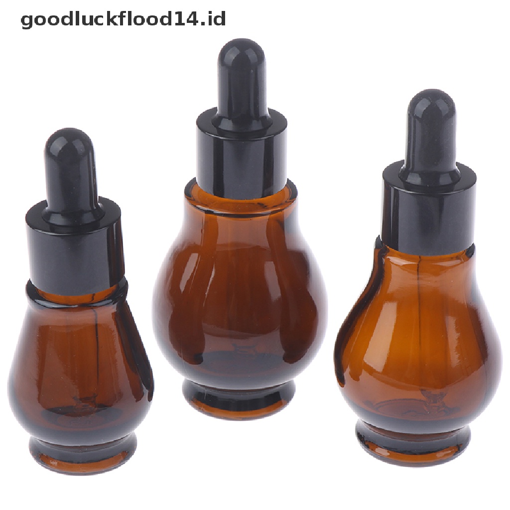 Botol Kaca Kosong Warna Coklat Dengan Pipet Ukuran 10 / 20 / 30ml Untuk Essential Oil