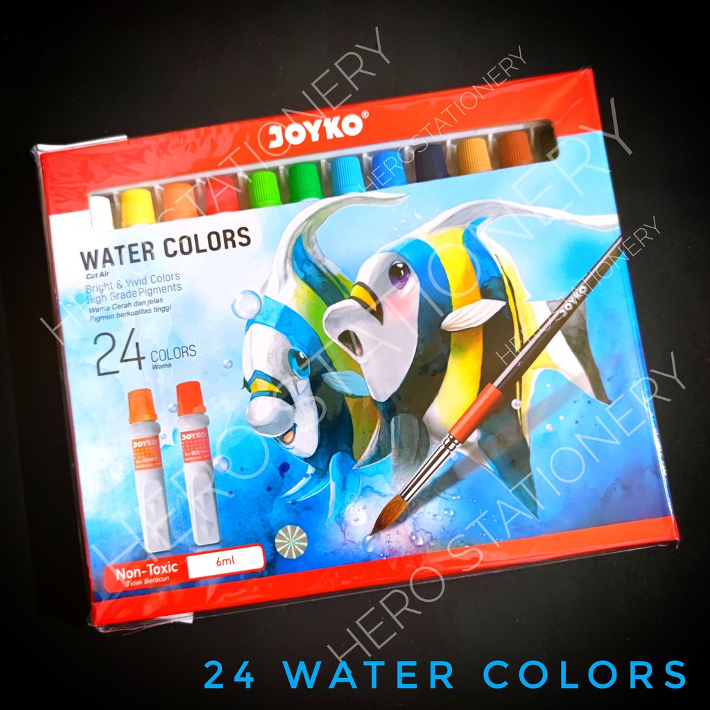 

Cat air water colors joyko titi 24 warna WC-6ML-24