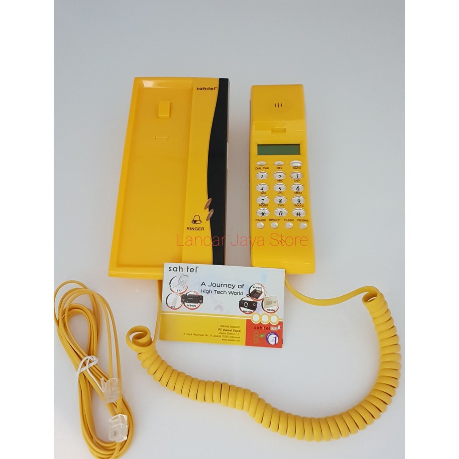 Telepon Gantung dinding / Telepon Rumah Tembok Praktis Sahitel S35 Y - Kuning