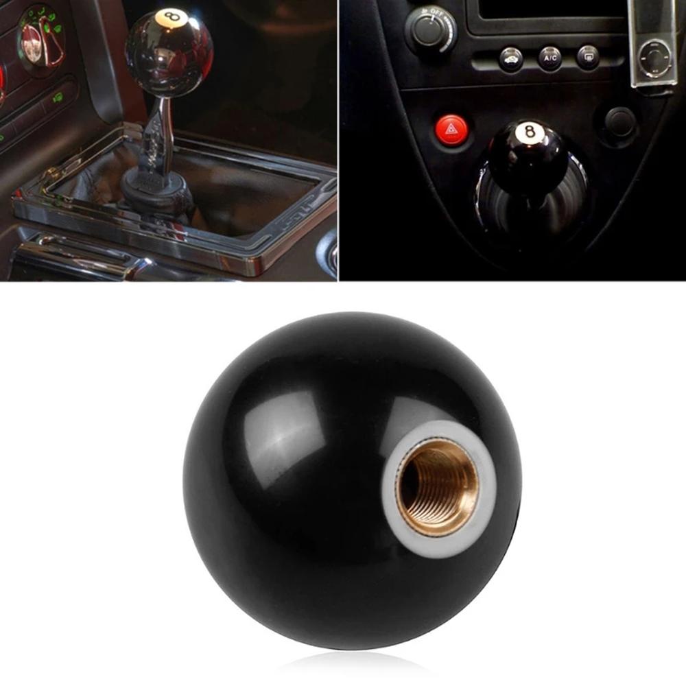 Lanfy Knob Tuas Perseneling Mobil Universal Bentuk Bola Billiard 8 Bahan Akrilik