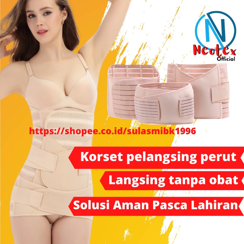 Korset Melahirkan 3 in 1 Gurita Ibu Melahirkan Pelangsing Stagen Pembentuk Tubuh BUY 1 Get 3 psc