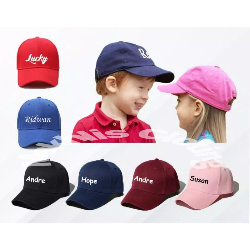 TOPI ANAK BASEBAL TOPI ANAK CUSTOM FREE NAMA TOPI ANAK LAKI LAKI TOPI ANAK PEREMPUAN TOPI