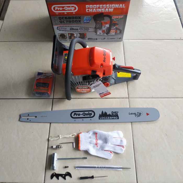 Mesin Gergaji Potong Chainsaw 25" Proquip Pro Quip QC7800X Bar Baja