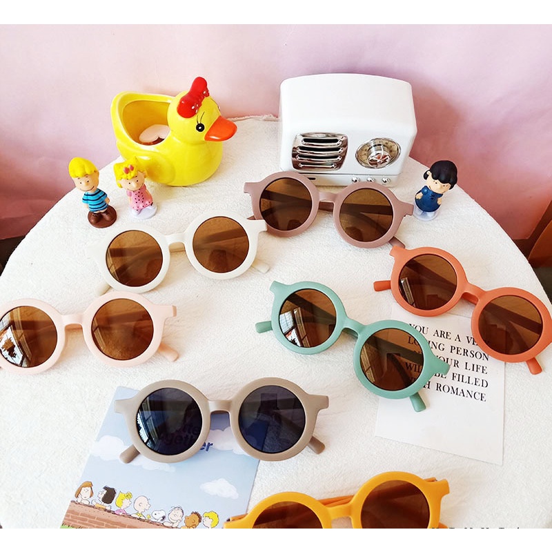 ✅ COD KUMA Kacamata Hitam Kacamata Bingkai Bulat Anti Ultraviolet Untu Anak/Laki-Laki/Perempuan/Bayi